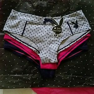 🐰2018 Authentic Playboy Panties, 3 pair Set🐰